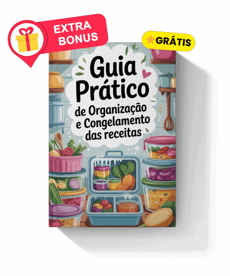 Mockup bônus: Guia de Organização e Congelamento das Receitas